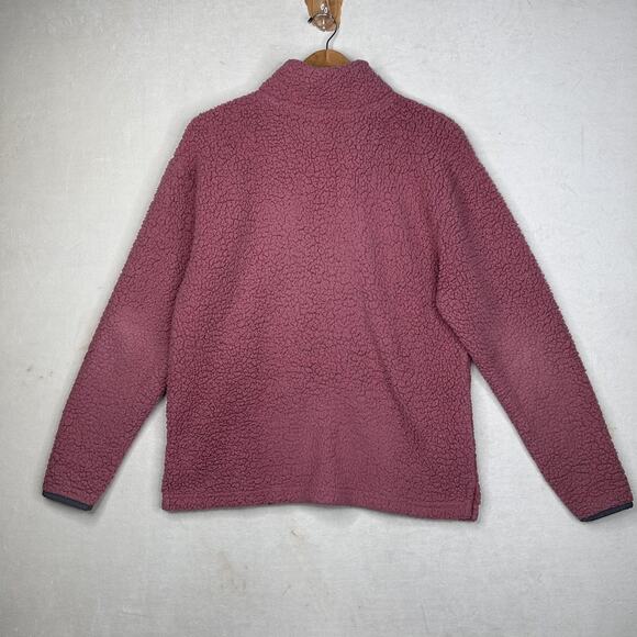 PINK Victoria's Secret Pullover Womens Medium Pink Sherpa Fleece Quarter Zip - Picture 5 of 5